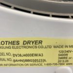 Samsung front load dryer DV36J4000EW/A3