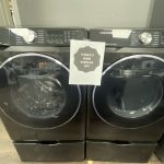 (USED) Samsung Front Load Washer WF45R6300AV/US & Dryer DVE45R6300ViÀ3 Set