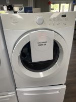 Frigidaire Affinity front-load washing machine with a sale sign reading $250.00 in front of it.
