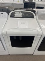 Whirlpool Cabrio top-loading washing machine with a black control panel on the lid and a sale price tag reading $275.00 on the lid.